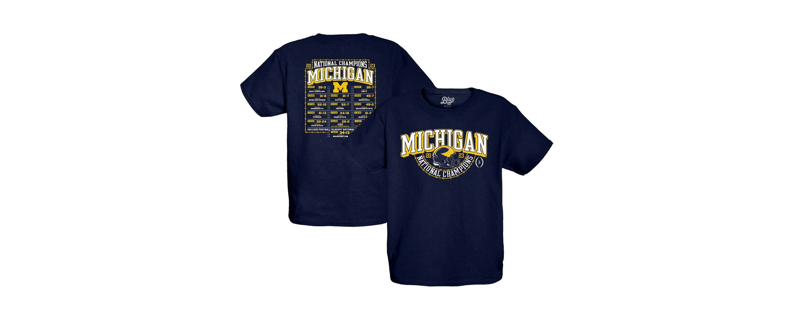 NCAA Michigan Wolverines NCAA Football Playoff 2023 National s Dust Schedule T-Shirt