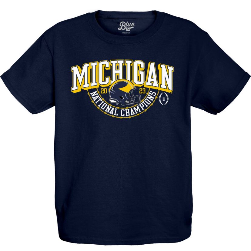 NCAA Michigan Wolverines NCAA Football Playoff 2023 National s Dust Schedule T-Shirt