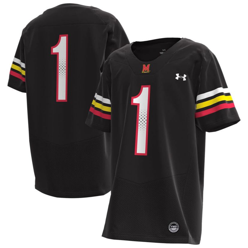 NCAA Under Armour #1 Maryland Terrapins Replica Football Jersey