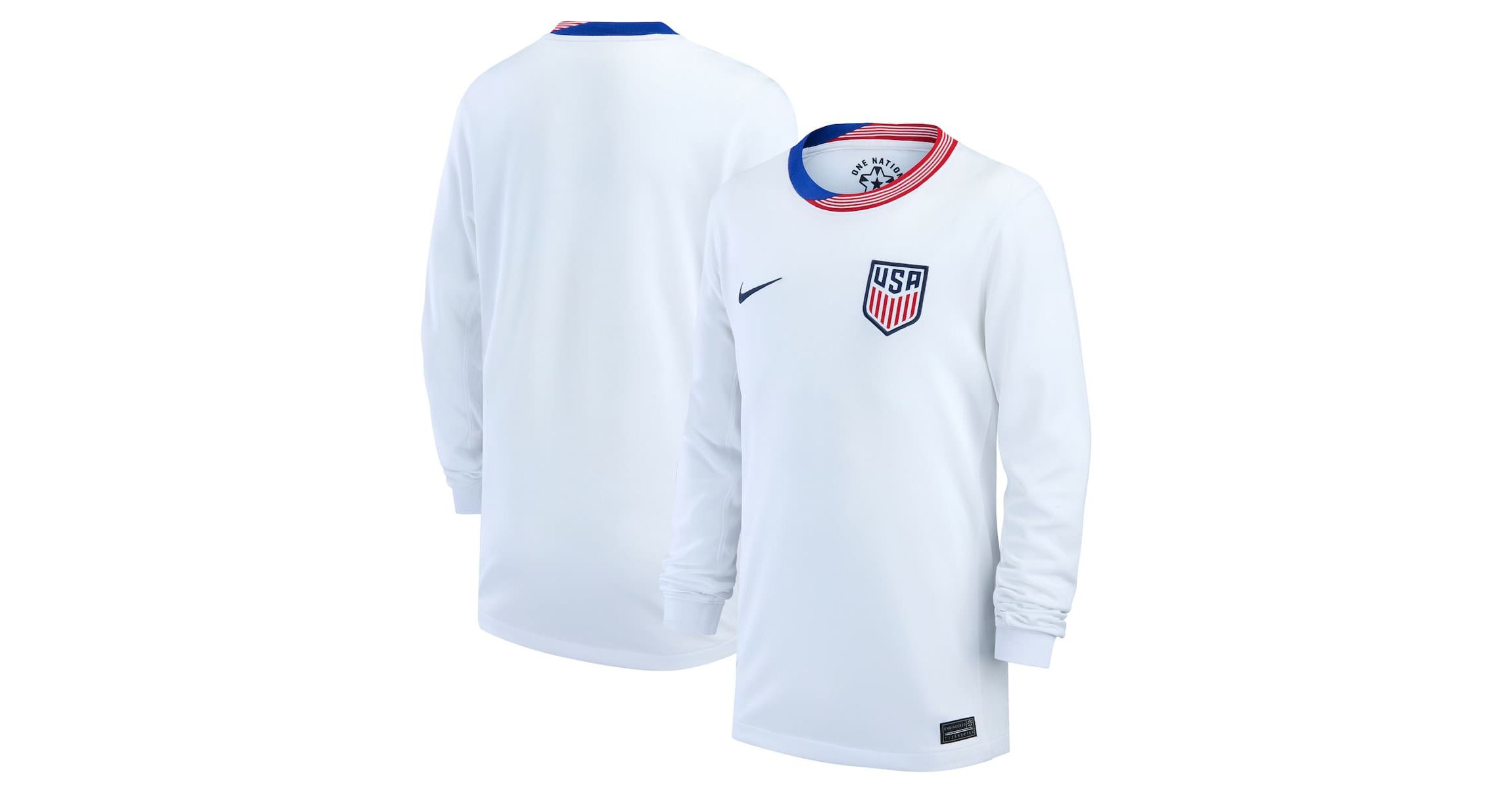 Soccer National Teams Nike USMNT 2024 Home Replica Long Sleeve Jersey