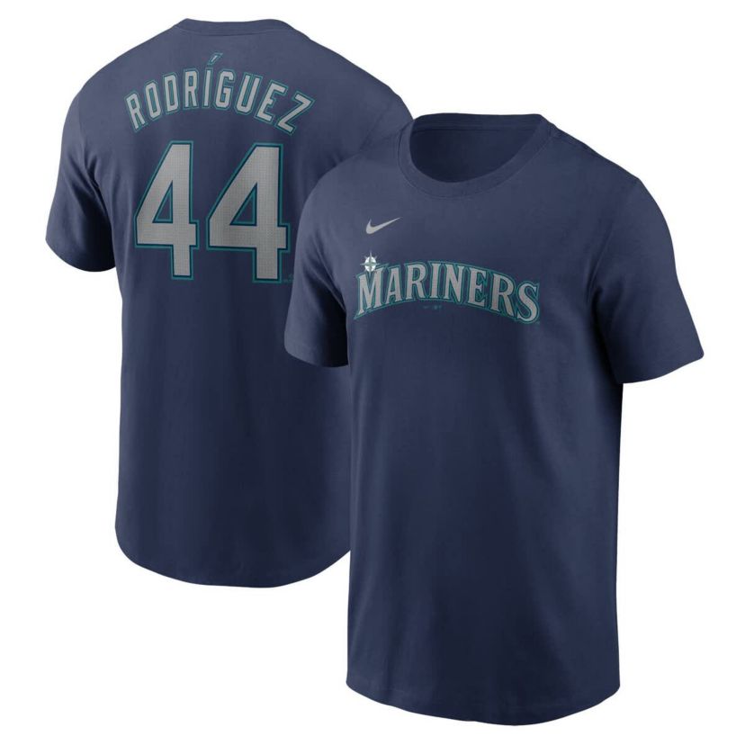 MLB Nike Julio Rodríguez Seattle Mariners Home Player Name & Number T-Shirt