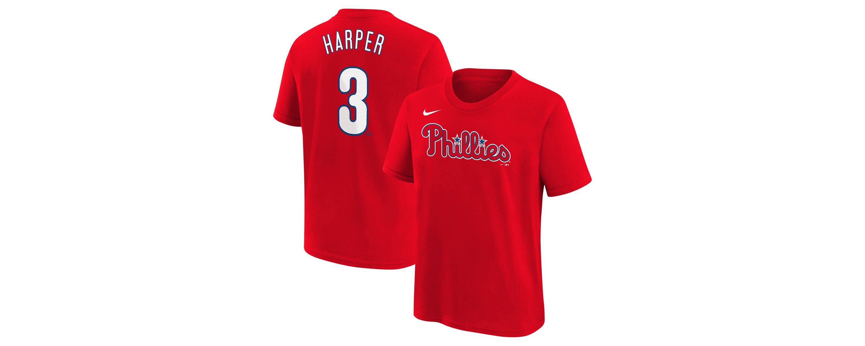 MLB Nike Bryce Harper Philadelphia Phillies Home Player Name & Number T-Shirt