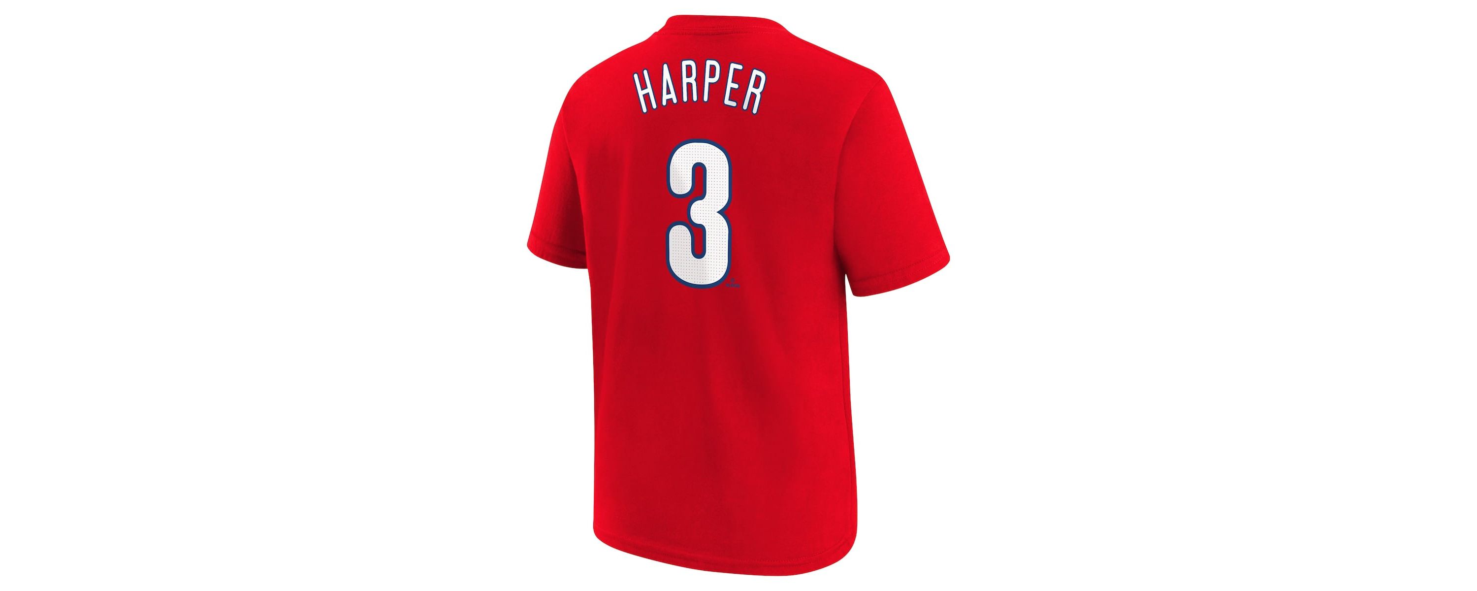 MLB Nike Bryce Harper Philadelphia Phillies Home Player Name & Number T-Shirt