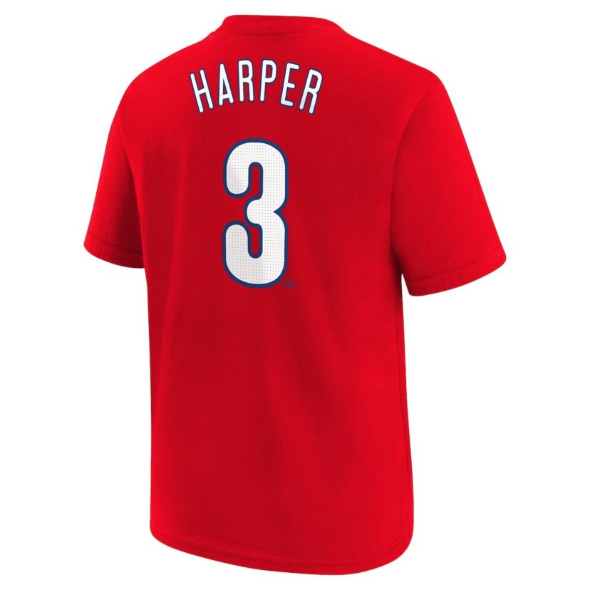 MLB Nike Bryce Harper Philadelphia Phillies Home Player Name & Number T-Shirt