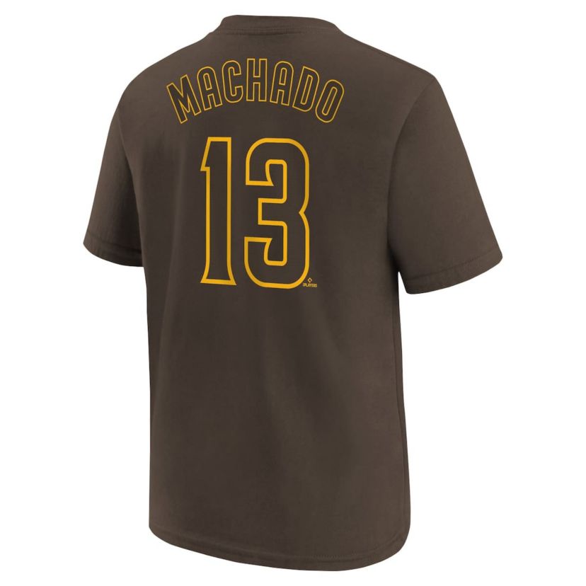 MLB Nike Manny Machado San Diego Padres Home Player Name & Number T-Shirt