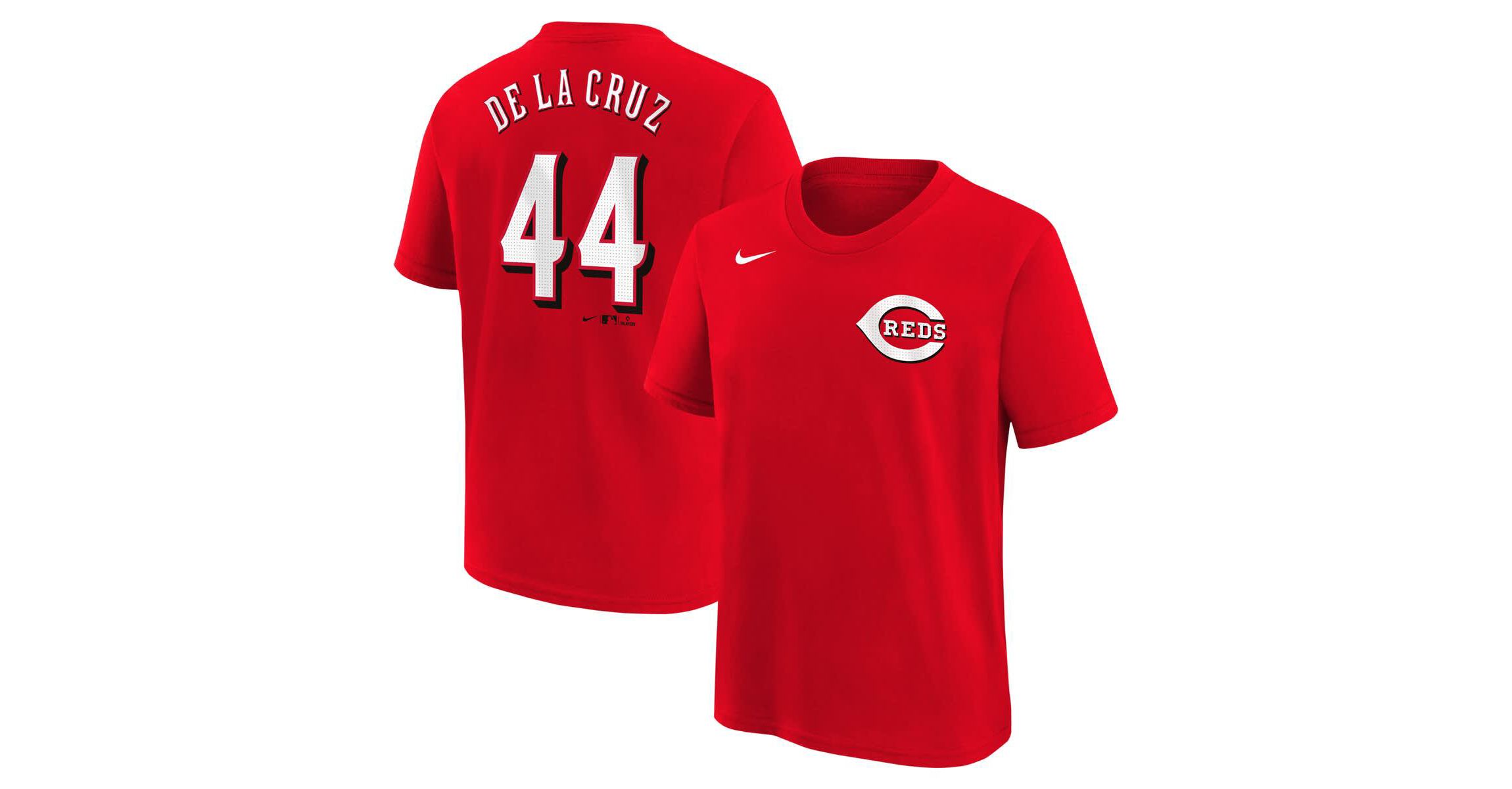 MLB Nike Elly De La Cruz Cincinnati Reds Home Player Name & Number T-Shirt