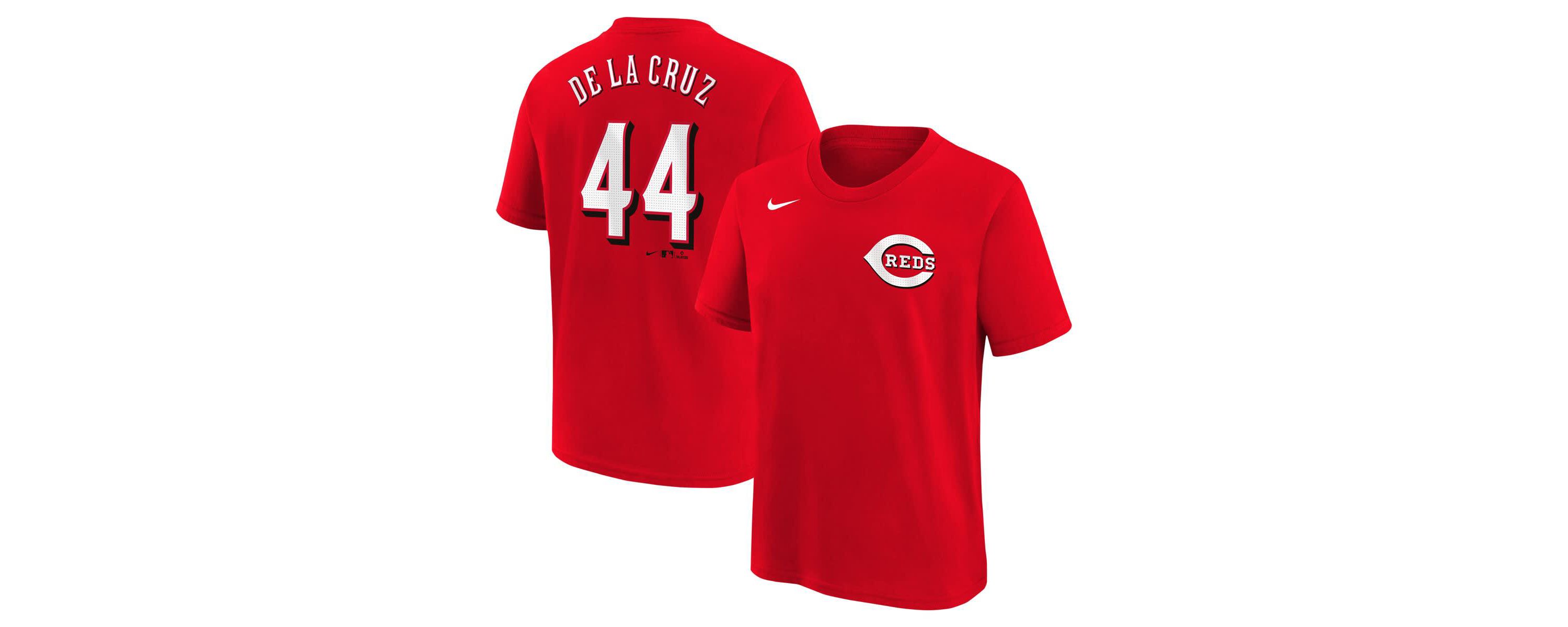 MLB Nike Elly De La Cruz Cincinnati Reds Home Player Name & Number T-Shirt