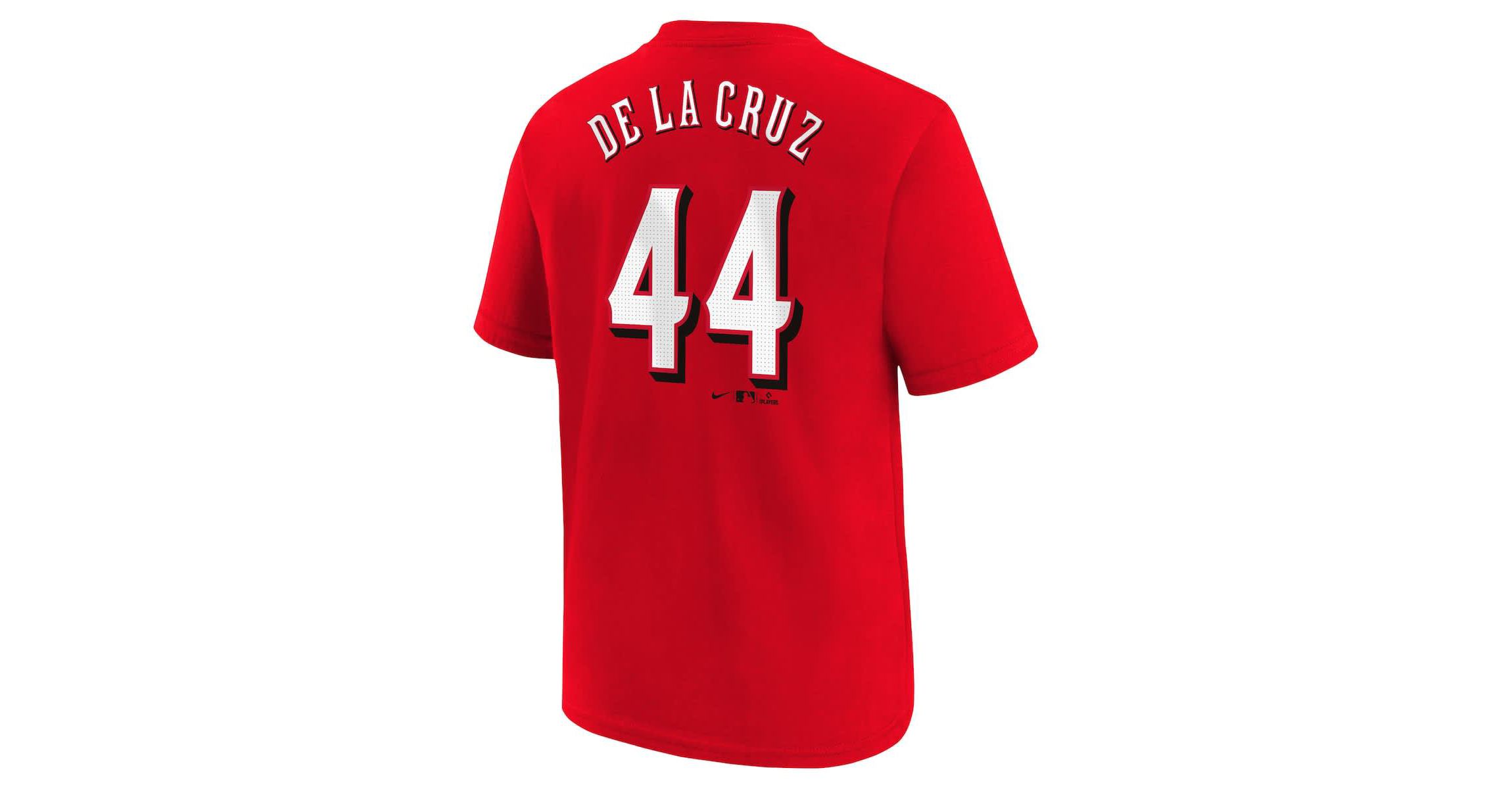 MLB Nike Elly De La Cruz Cincinnati Reds Home Player Name & Number T-Shirt