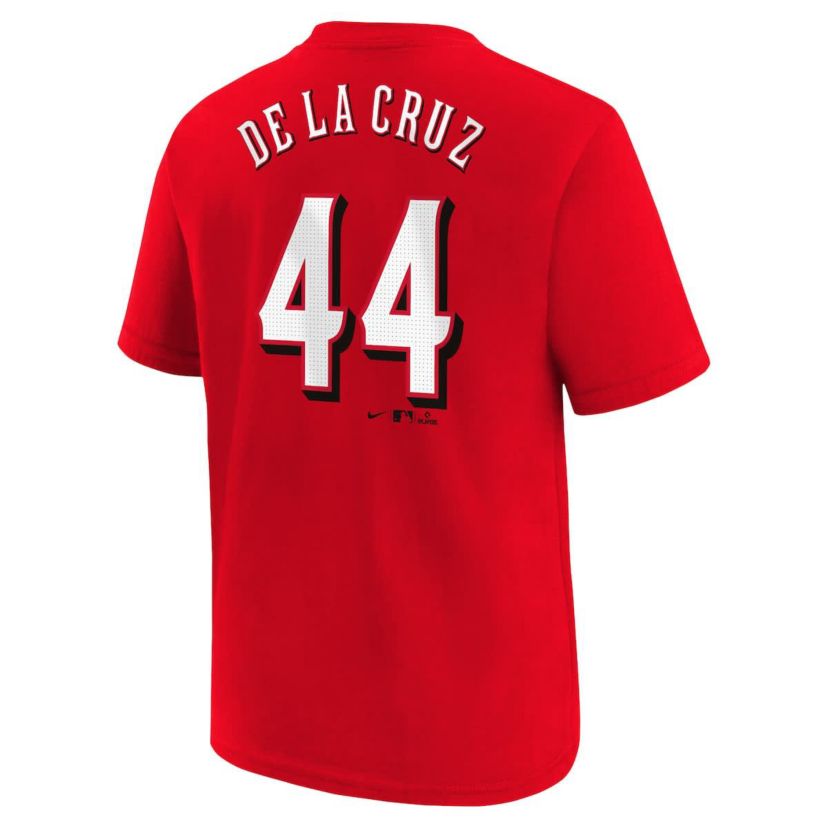 MLB Nike Elly De La Cruz Cincinnati Reds Home Player Name & Number T-Shirt