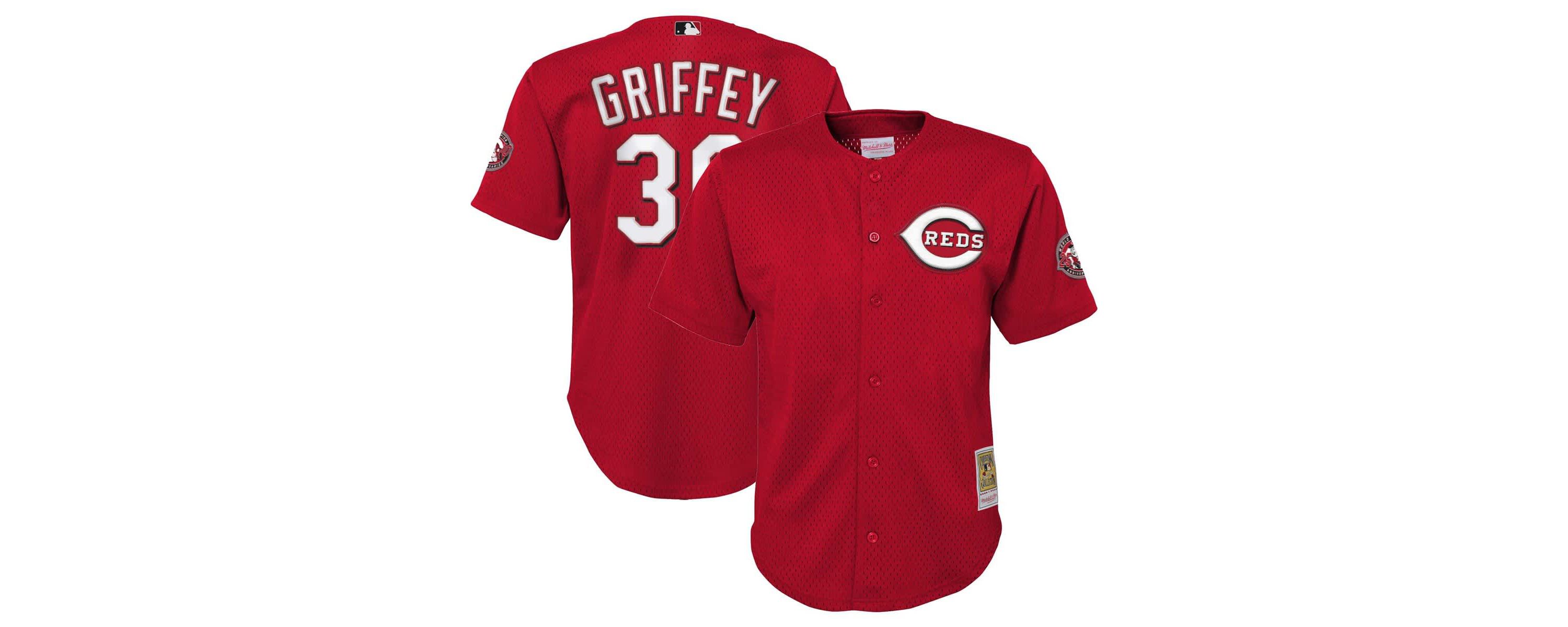 MLB Ken Griffey Jr. Cincinnati Reds Cooperstown Collection Mesh Batting Practice Jersey