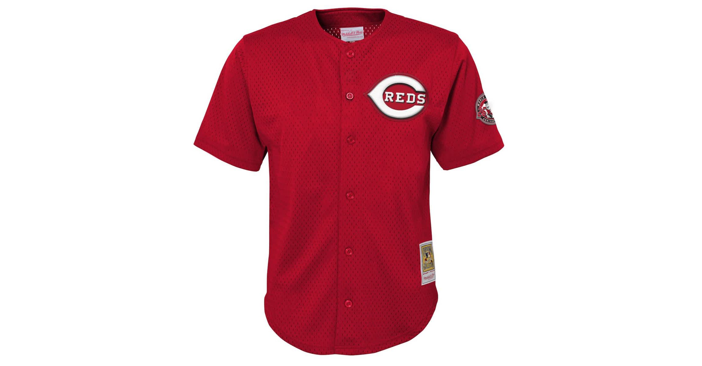 MLB Ken Griffey Jr. Cincinnati Reds Cooperstown Collection Mesh Batting Practice Jersey
