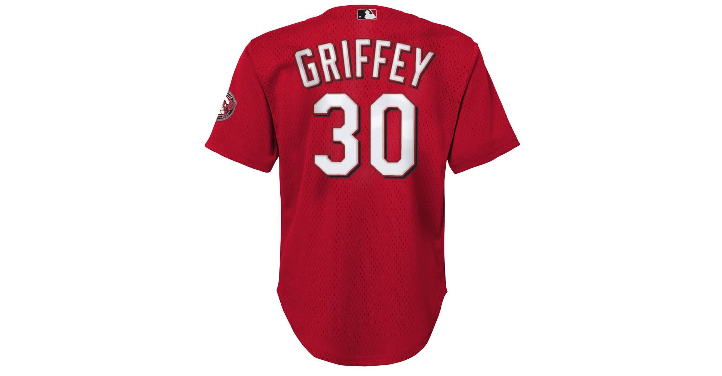 MLB Ken Griffey Jr. Cincinnati Reds Cooperstown Collection Mesh Batting Practice Jersey