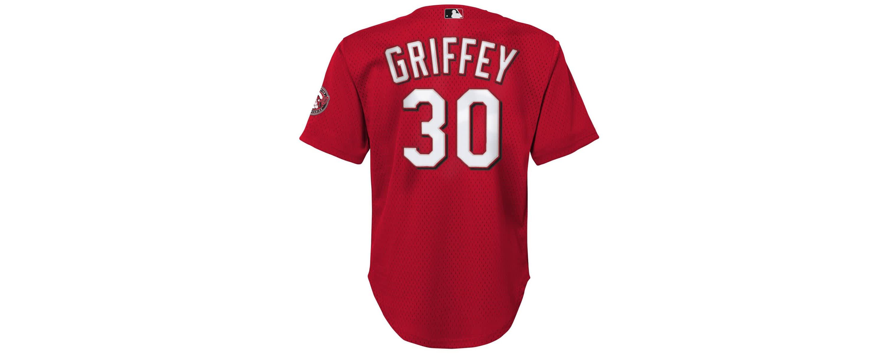 MLB Ken Griffey Jr. Cincinnati Reds Cooperstown Collection Mesh Batting Practice Jersey