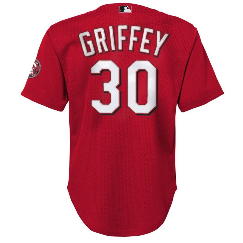 MLB Ken Griffey Jr. Cincinnati Reds Cooperstown Collection Mesh Batting Practice Jersey