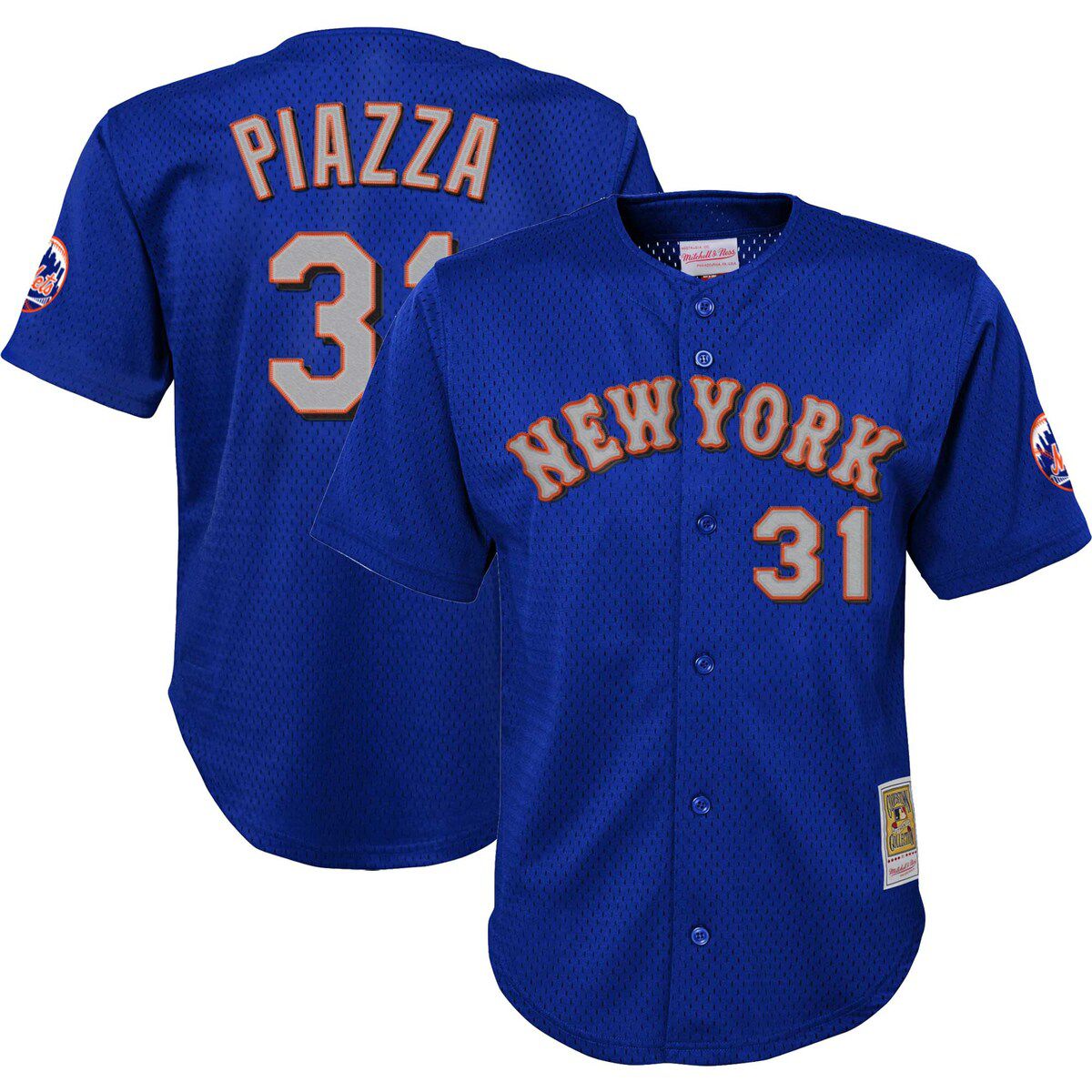 MLB Mike Piazza New York Mets Cooperstown Collection Mesh Batting Practice Jersey