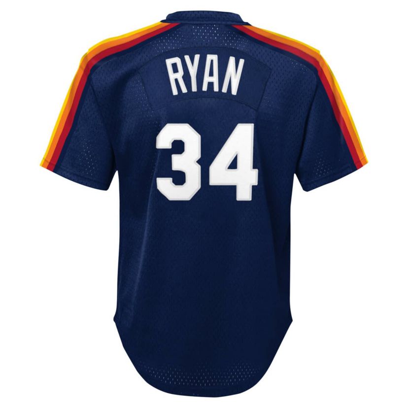 MLB Nolan Ryan Houston Astros Cooperstown Collection Mesh Batting Practice Jersey