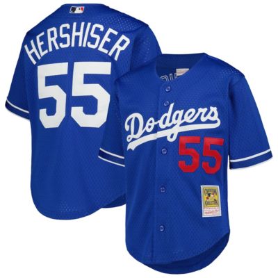 Mitchell & Ness Youth MLB Orel Hershiser Los Angeles Dodgers Cooperstown Collection Mesh Batting Practice Jersey