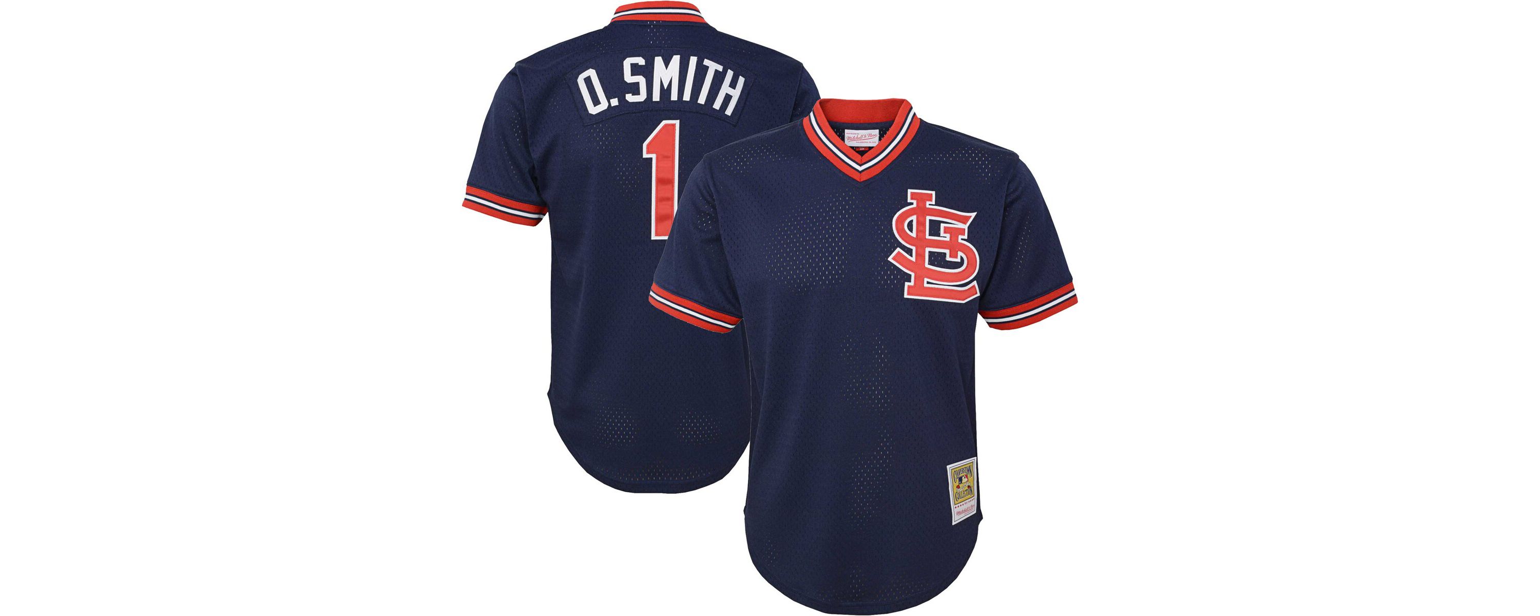 MLB Ozzie Smith St. Louis Cardinals Cooperstown Collection Mesh Batting Practice Jersey