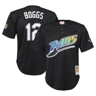 Mitchell & Ness Youth MLB Wade Boggs Tampa Bay Rays Cooperstown Collection Mesh Batting Practice Jersey
