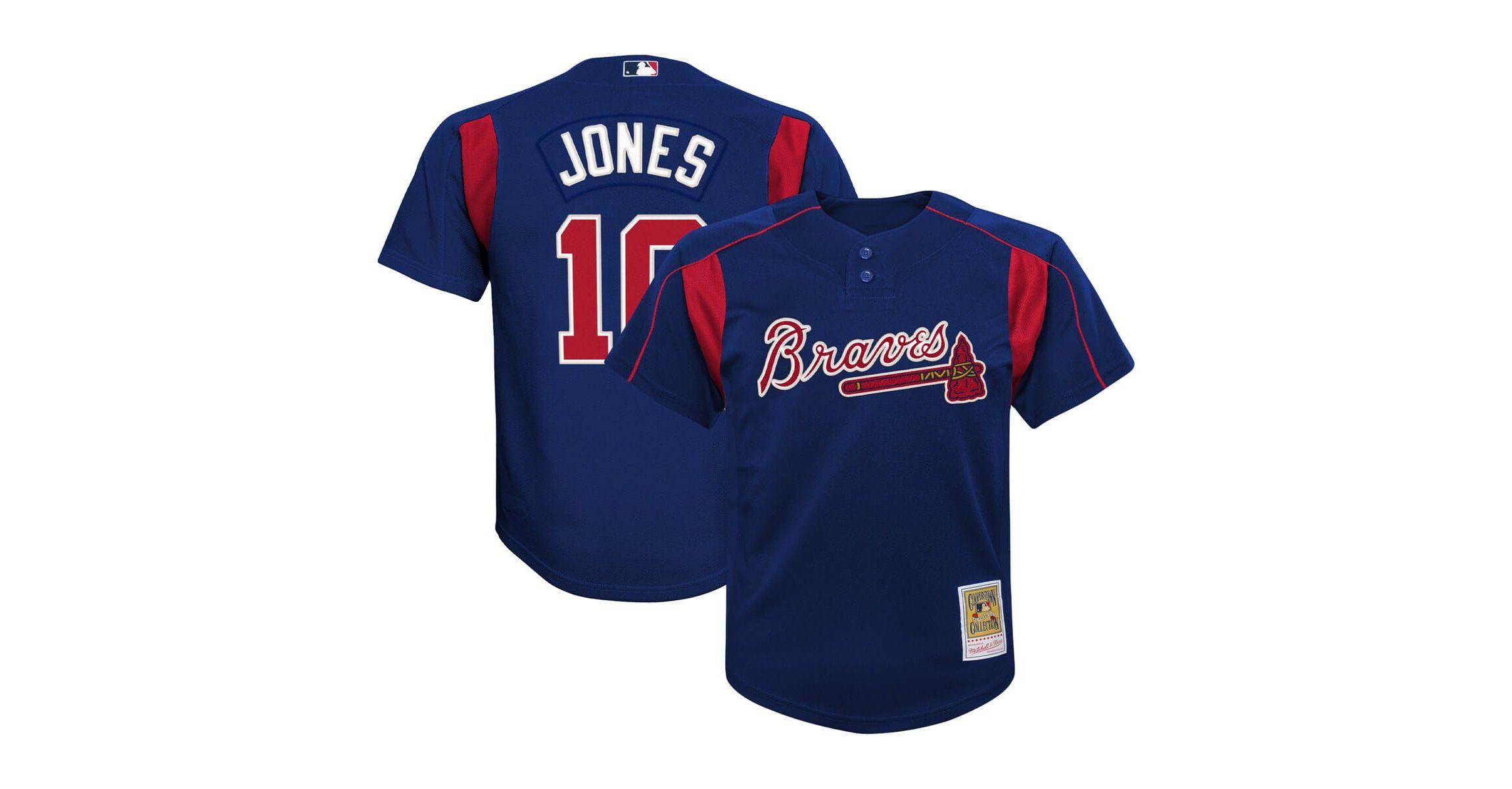 MLB Chipper Jones Atlanta Braves Cooperstown Collection Mesh Batting Practice Jersey