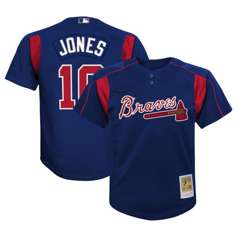 MLB Chipper Jones Atlanta Braves Cooperstown Collection Mesh Batting Practice Jersey
