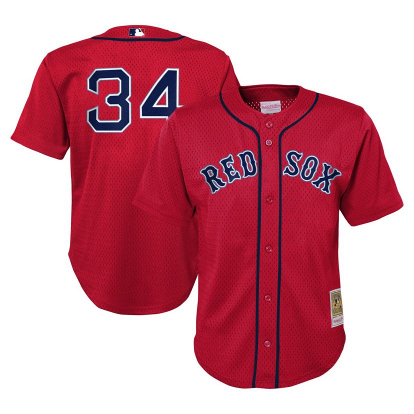 Boston Red Sox MLB David Ortiz Boston Sox Cooperstown Collection Mesh Batting Practice Jersey