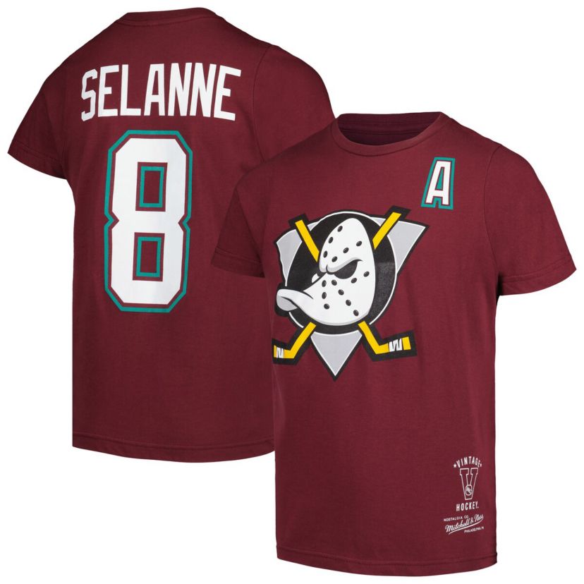 NHL Teemu Selanne Anaheim Ducks Name & Number T-Shirt