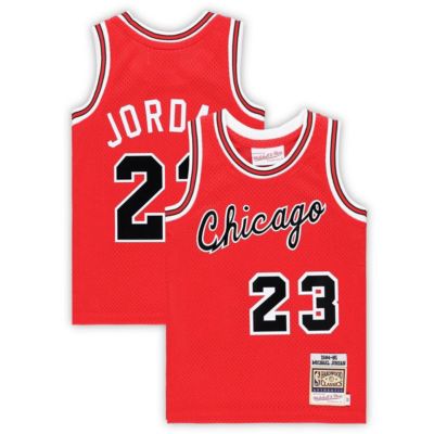 Mitchell & Ness Youth NBA Michael Jordan Chicago Bulls Hardwood Classics 1984/85 Authentic Swingman Jersey, Red, 2T