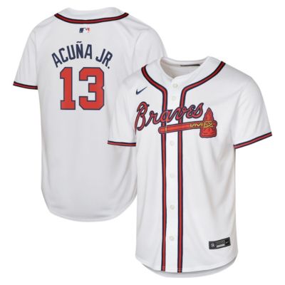 Youth MLB Nike Ronald Acuña Jr. Atlanta Braves Home Limited Player Jersey