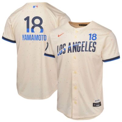 Youth MLB Nike Yoshinobu Yamamoto Los Angeles Dodgers 2024 City Connect Limited Player Jersey
