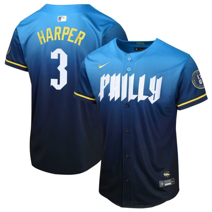 MLB Nike Bryce Harper Philadelphia Phillies 2024 City Connect Limited Player Jersey