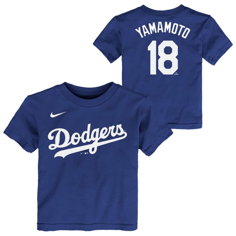 MLB Nike Yoshinobu Yamamoto Los Angeles Dodgers Name & Number T-Shirt