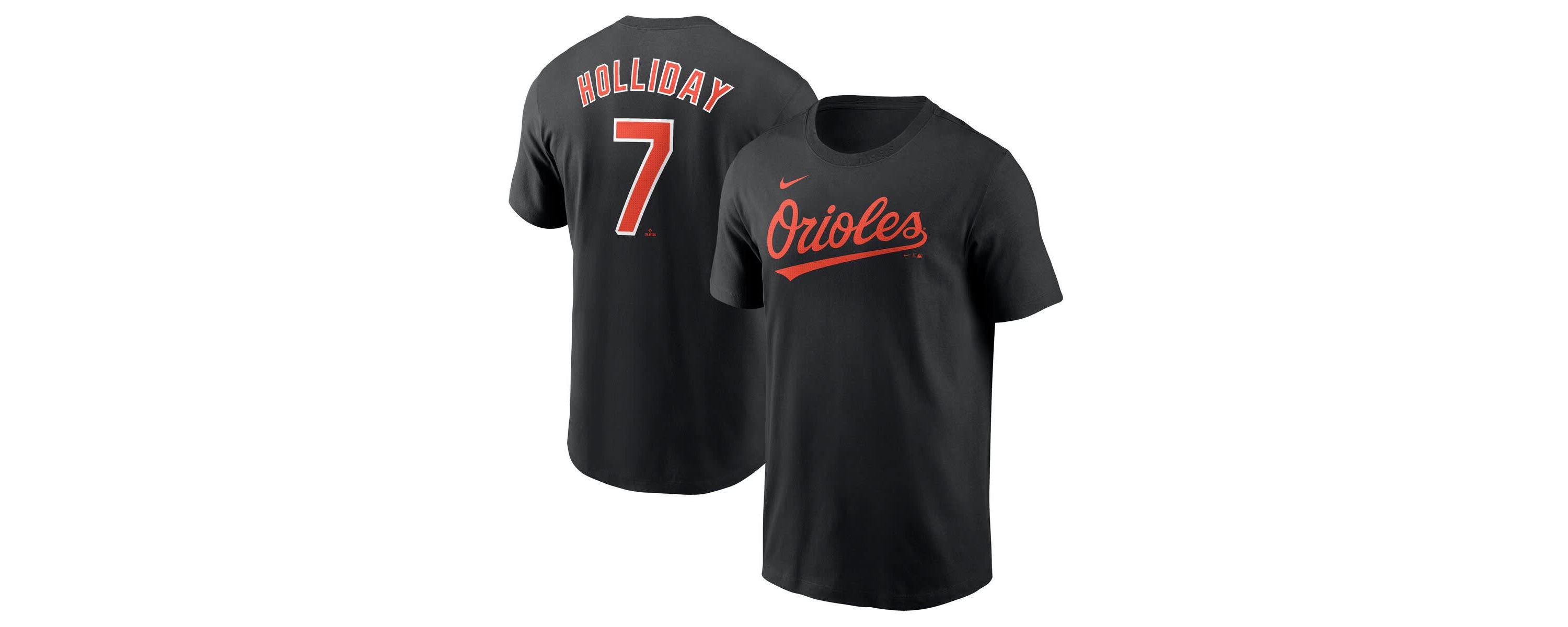 MLB Nike Jackson Holliday Baltimore Orioles Fuse Name & Number T-Shirt