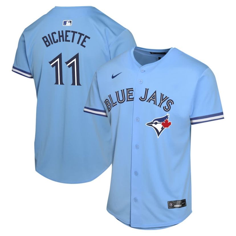 Toronto Blue Jays MLB Nike Bo Bichette Powder Toronto Jays Alternate Player Game Jersey