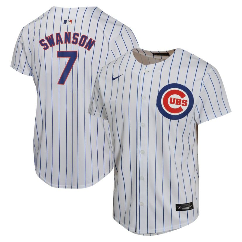 MLB Nike Dansby Swanson Chicago Cubs Home Game Player Jersey