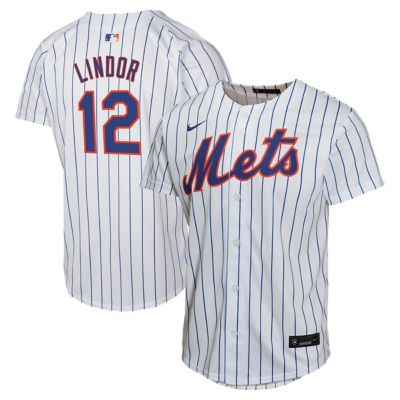 Youth MLB Nike Francisco Lindor New York Mets Home Game Player Jersey