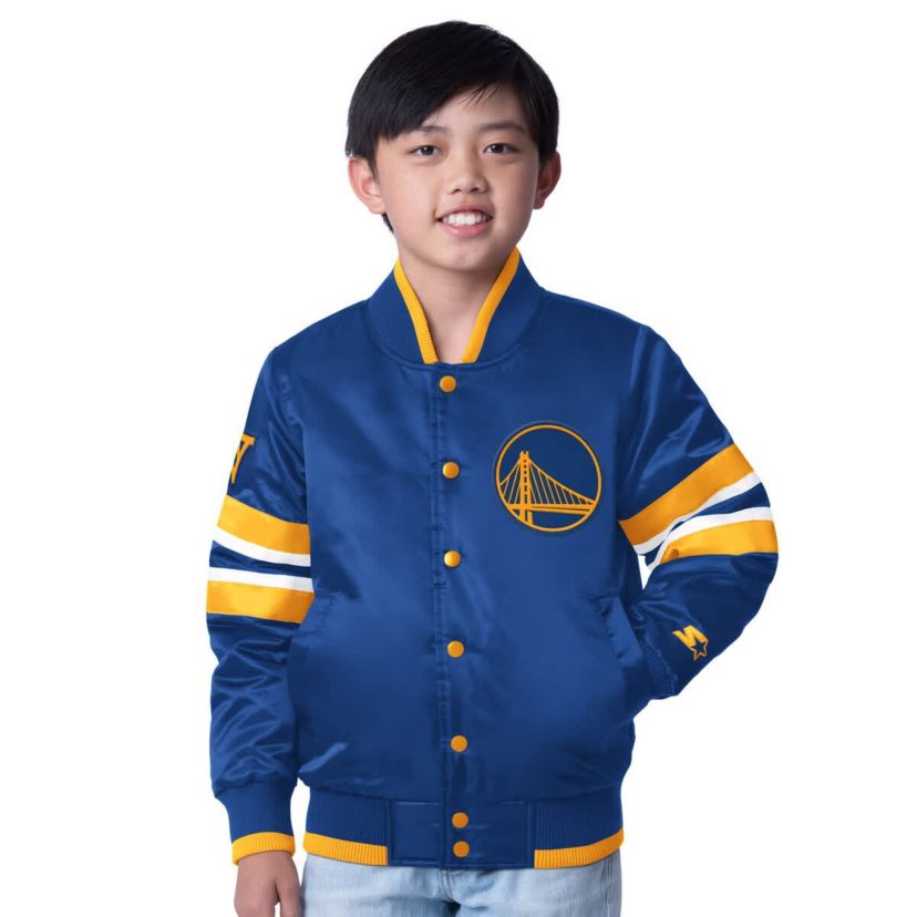 NBA Golden State Warriors Scout Varsity Full-Snap Jacket