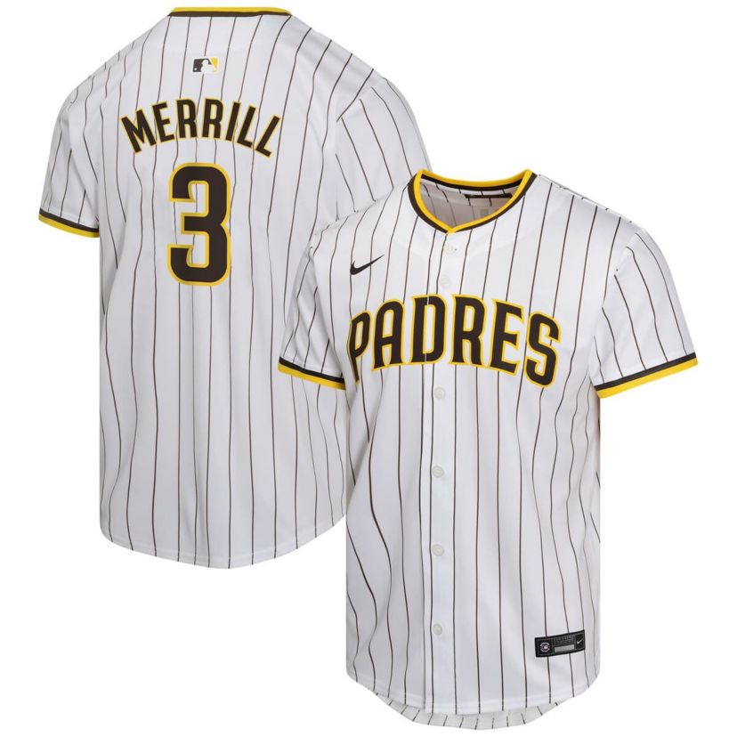 MLB Nike Jackson Merrill San Diego Padres Home Player Game Jersey