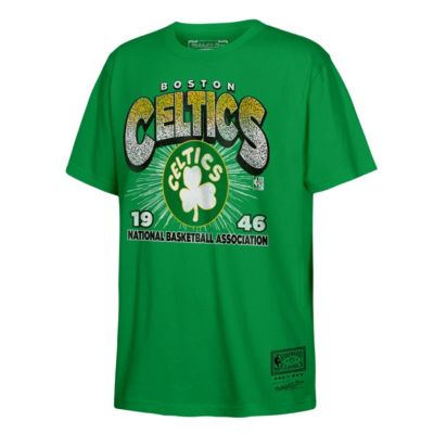 Mitchell & Ness Youth NBA Kelly Boston Celtics Hardwood Classics Vintage Hoopster T-Shirt, Green, Large