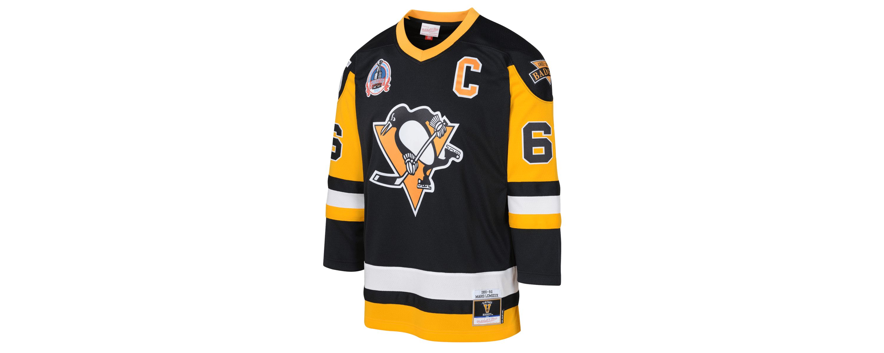 NHL Mario Lemieux Pittsburgh Penguins 1991/92 Captain Patch Power Play Player Jersey