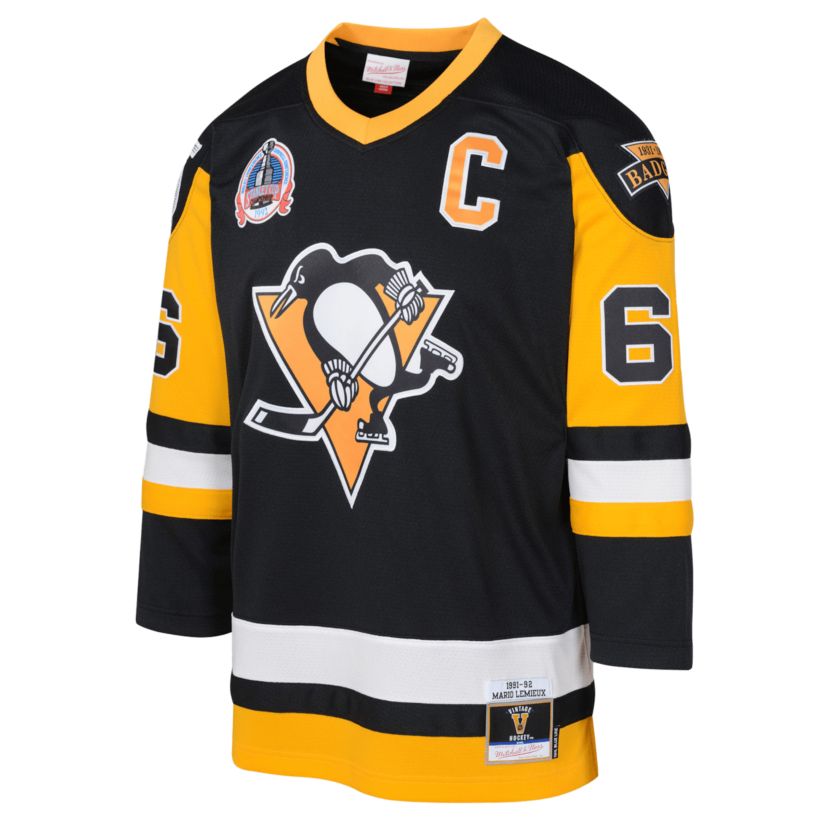 NHL Mario Lemieux Pittsburgh Penguins 1991/92 Captain Patch Power Play Player Jersey