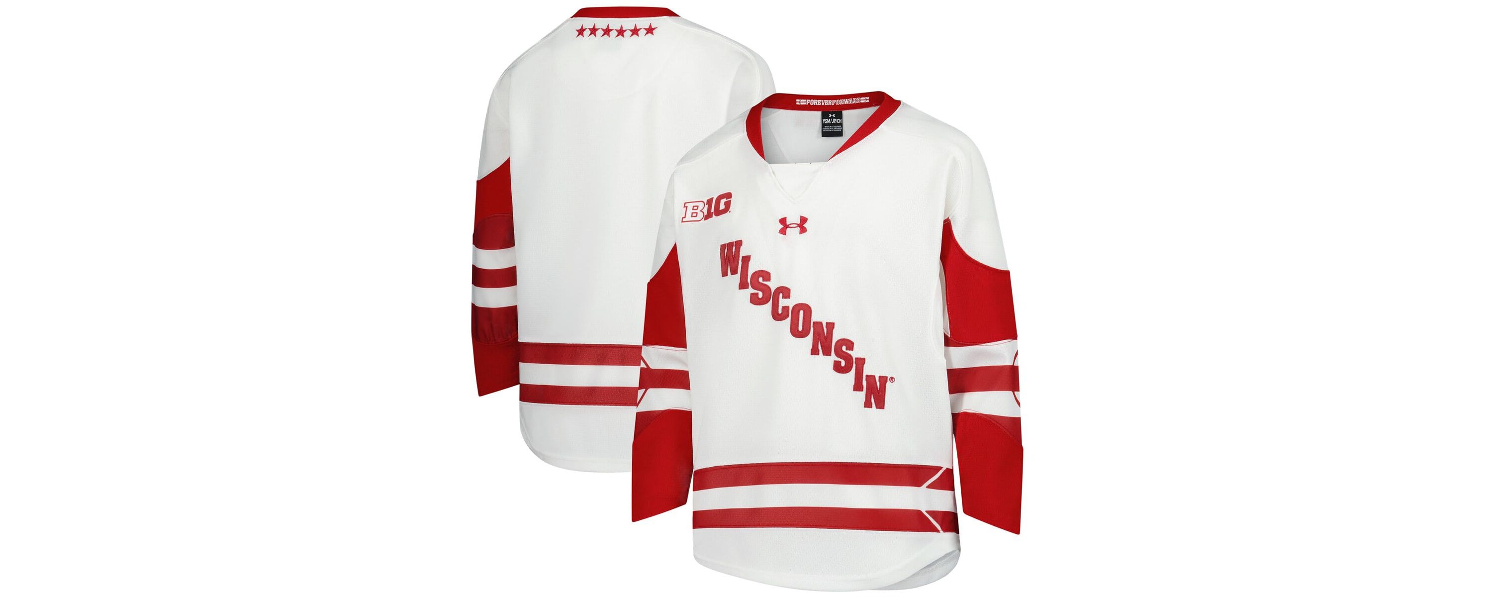 NCAA Under Armour Wisconsin Badgers Replica Hockey Jersey