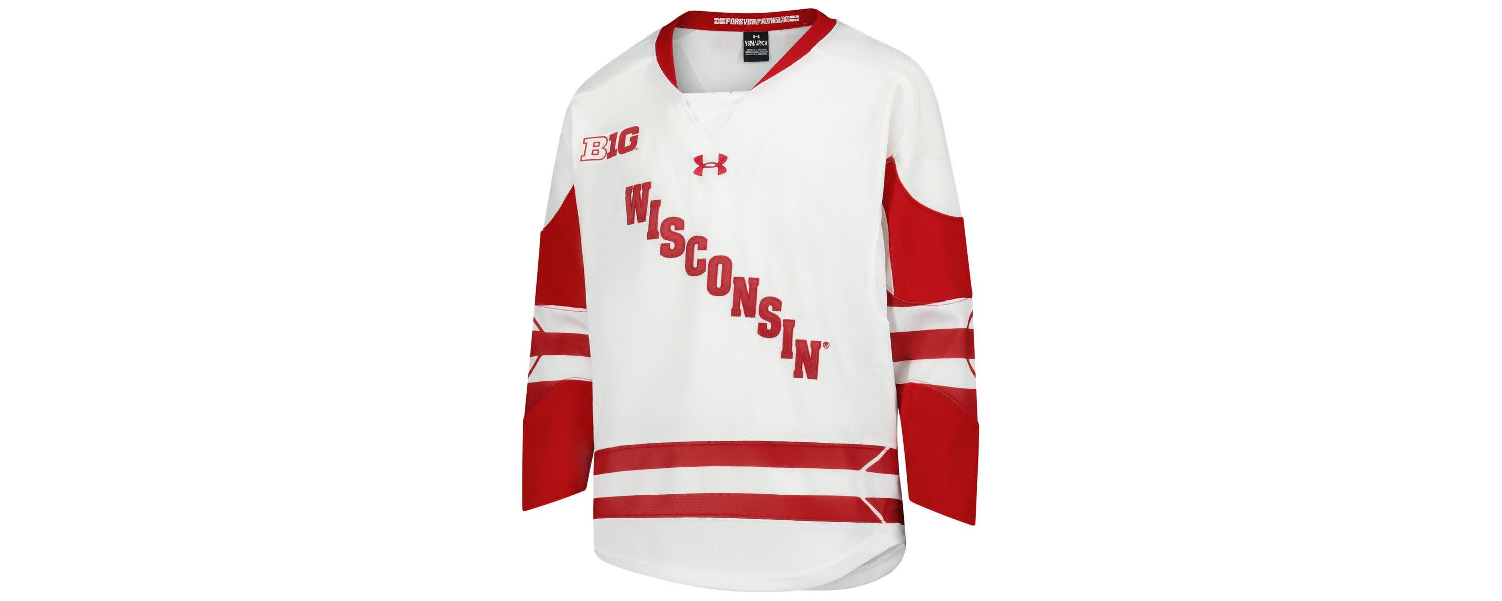 NCAA Under Armour Wisconsin Badgers Replica Hockey Jersey