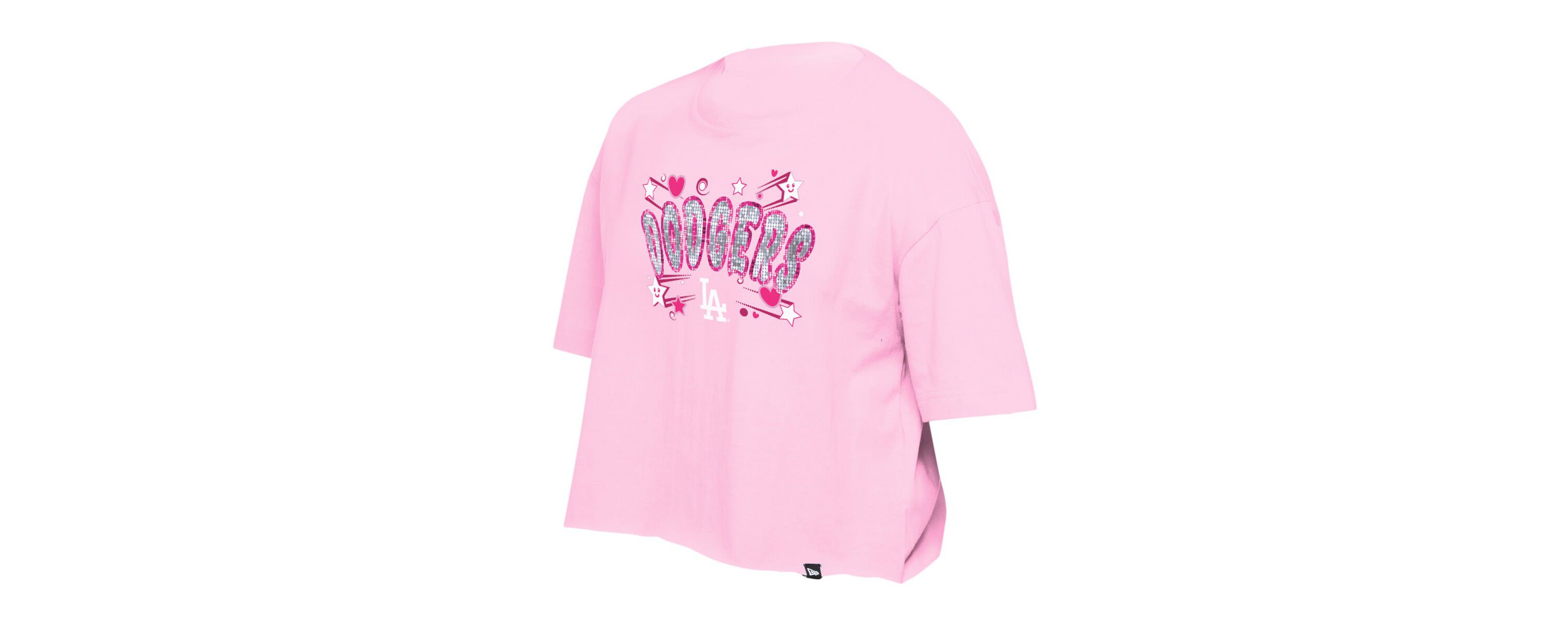 MLB Girls Light Los Angeles Dodgers Flip Sequin Team T-Shirt