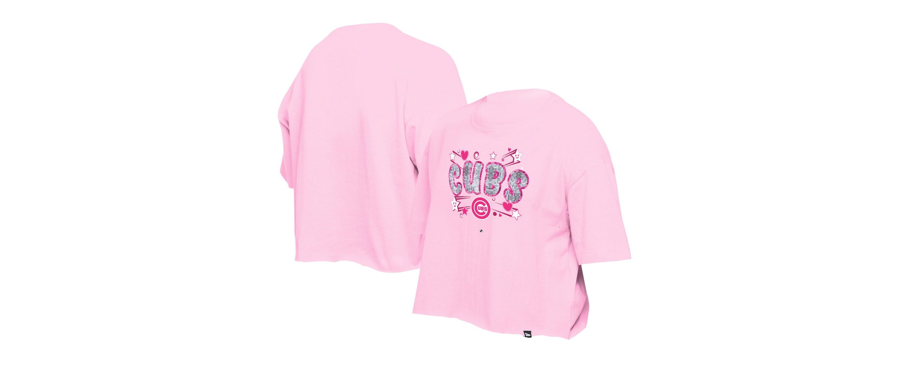 MLB Girls Light Chicago Cubs Flip Sequin Team T-Shirt