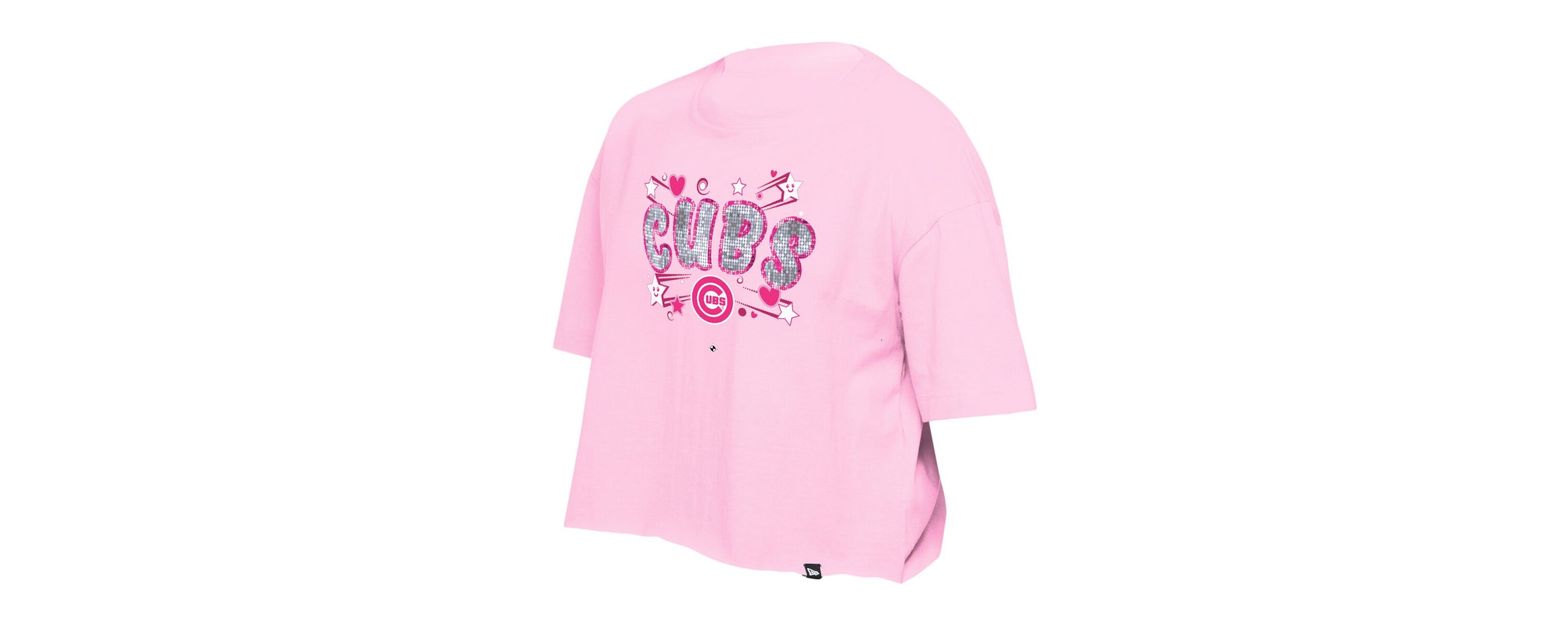 MLB Girls Light Chicago Cubs Flip Sequin Team T-Shirt