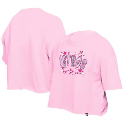 New Era Youth MLB Girls Light Houston Astros Flip Sequin Team T-Shirt