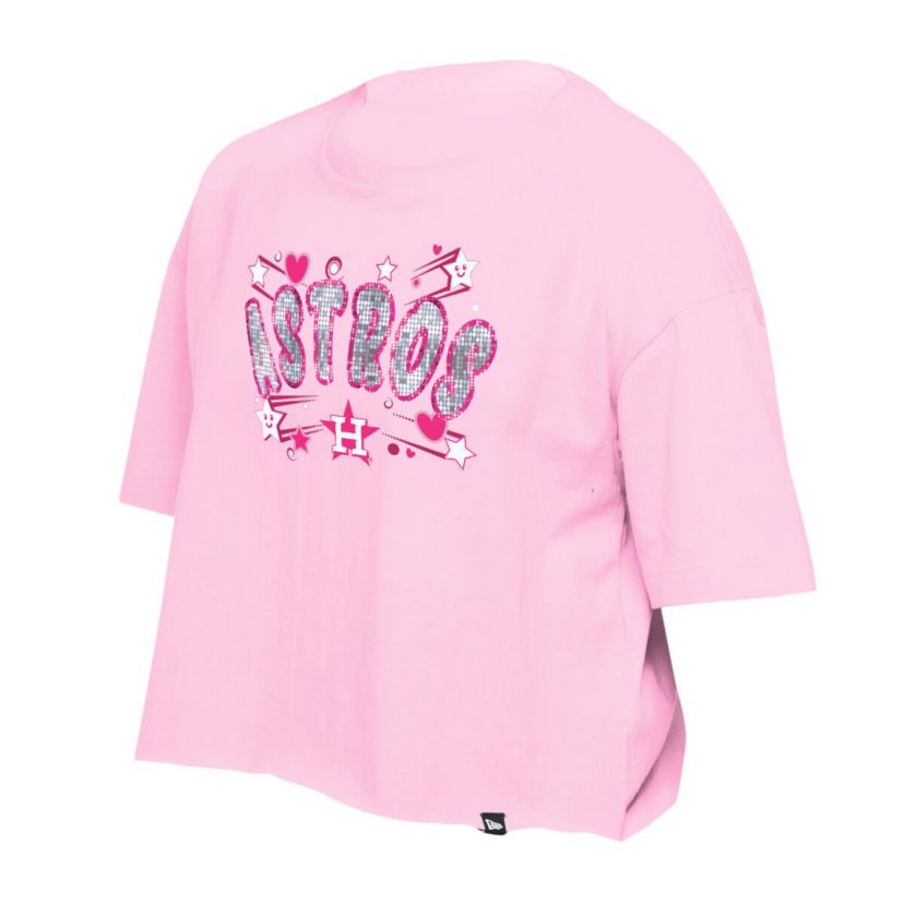 MLB Girls Light Houston Astros Flip Sequin Team T-Shirt