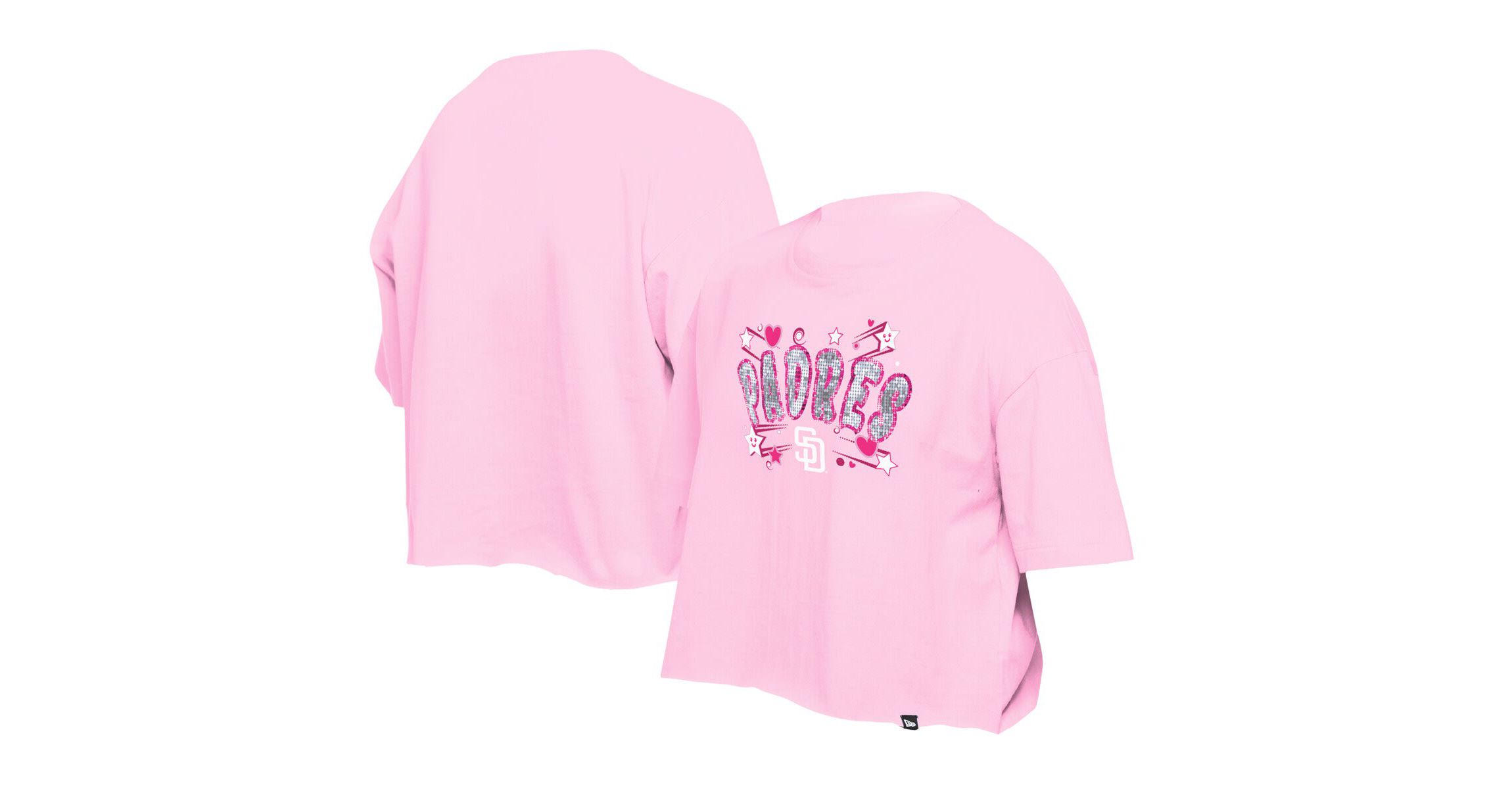 MLB Girls Light San Diego Padres Flip Sequin Team T-Shirt