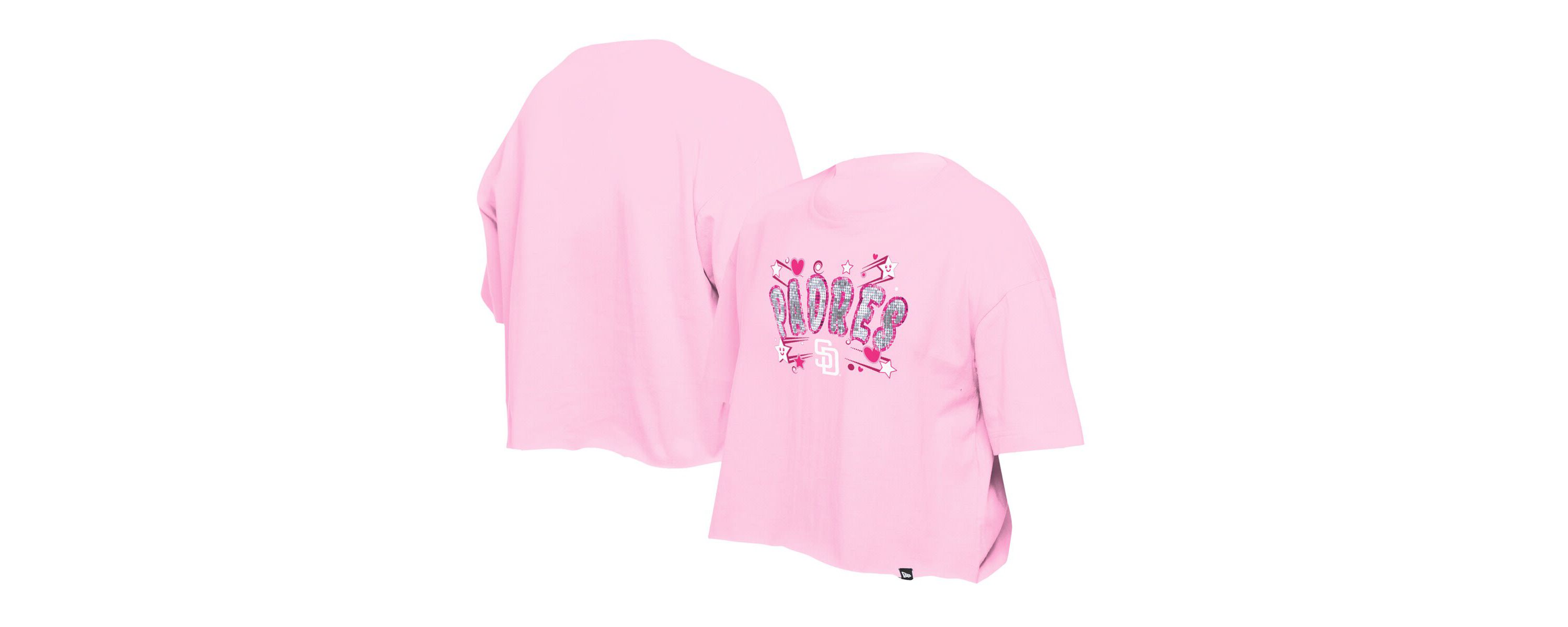 MLB Girls Light San Diego Padres Flip Sequin Team T-Shirt